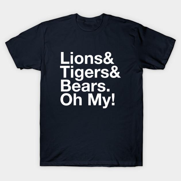 

Men Black Print T-shirt Wizard Of Oz Lions And Tigers And Bears Oh My! Ampersand No-Cut Transfer Paper Print Cotton Tshirt L тёмно-синий