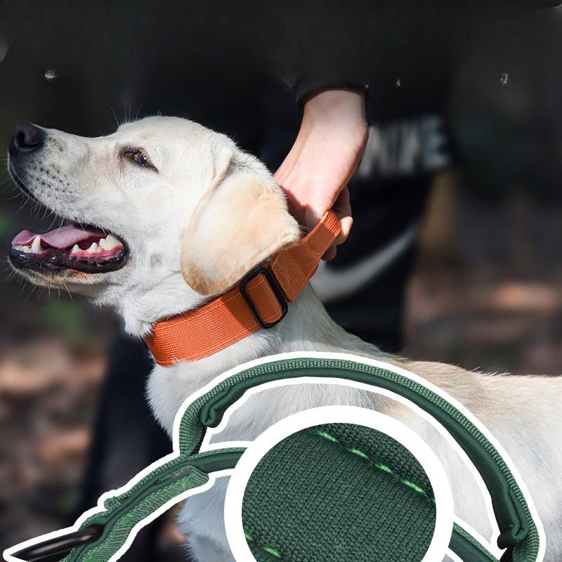 Tactical Collar Nylon Pet Collar Insert Buckle Outdoor Diving Cloth Lining Medium and Large Dog Collar