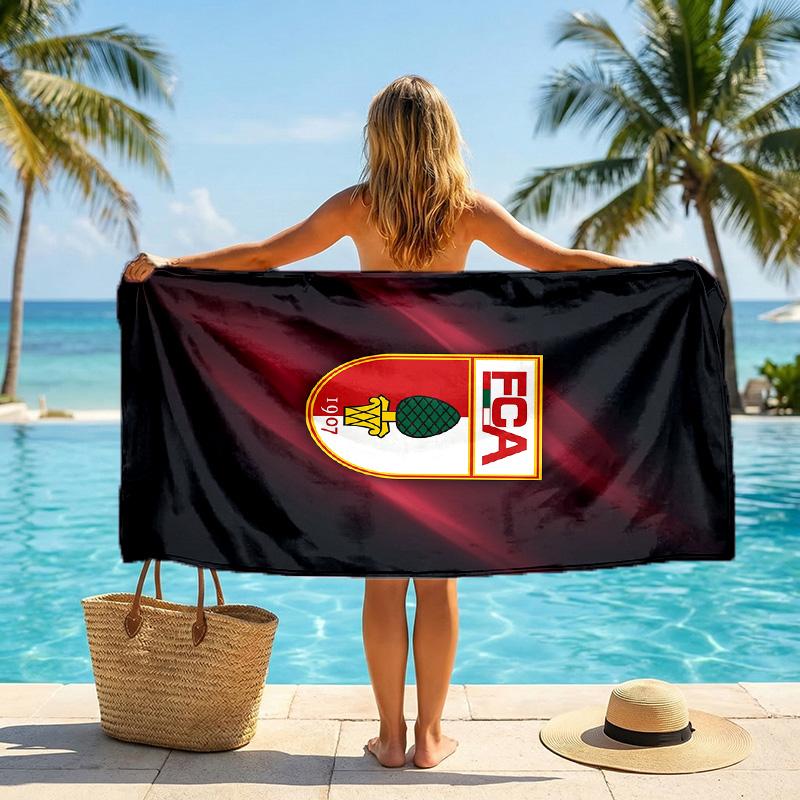 FC Augsburg FC print Quick Dry Beach Towel Microfiber Absorbent Portable Travel Swimming Towel