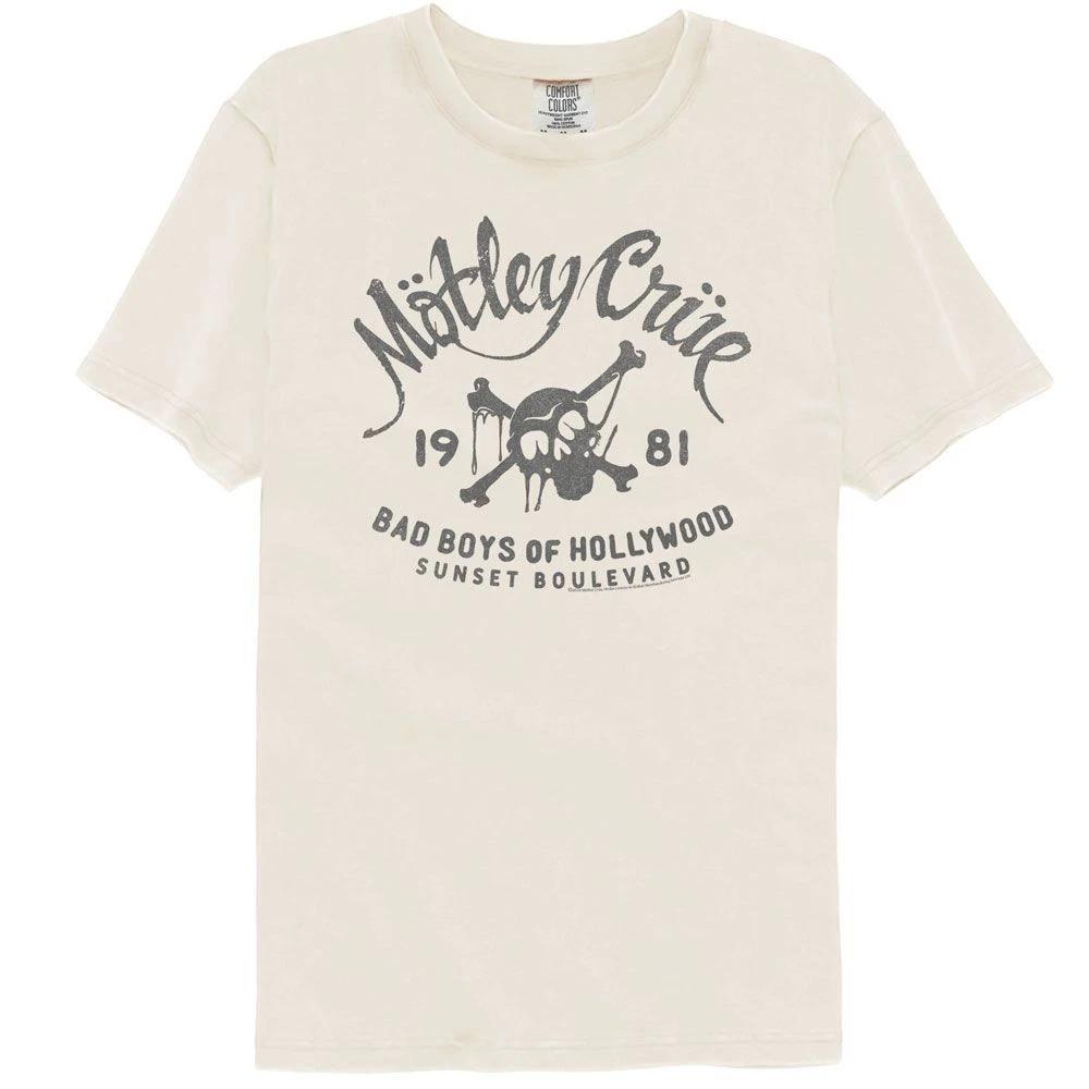 Motley Crue - Bad Boys 1981 - American Classics - Solid Beige Short Sleeve 160
