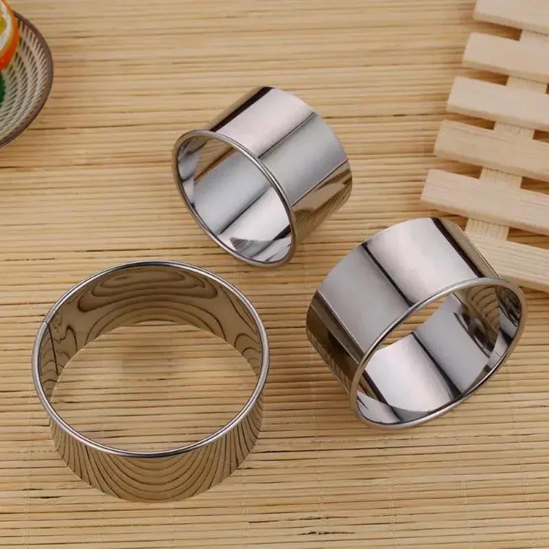 Round Dumplings Wrappers Molds Set, Cookie Pastry Wrapper Dough Cutting Tool, 3pcs Kitchen Gadgets Stainless Steel Cutter Maker