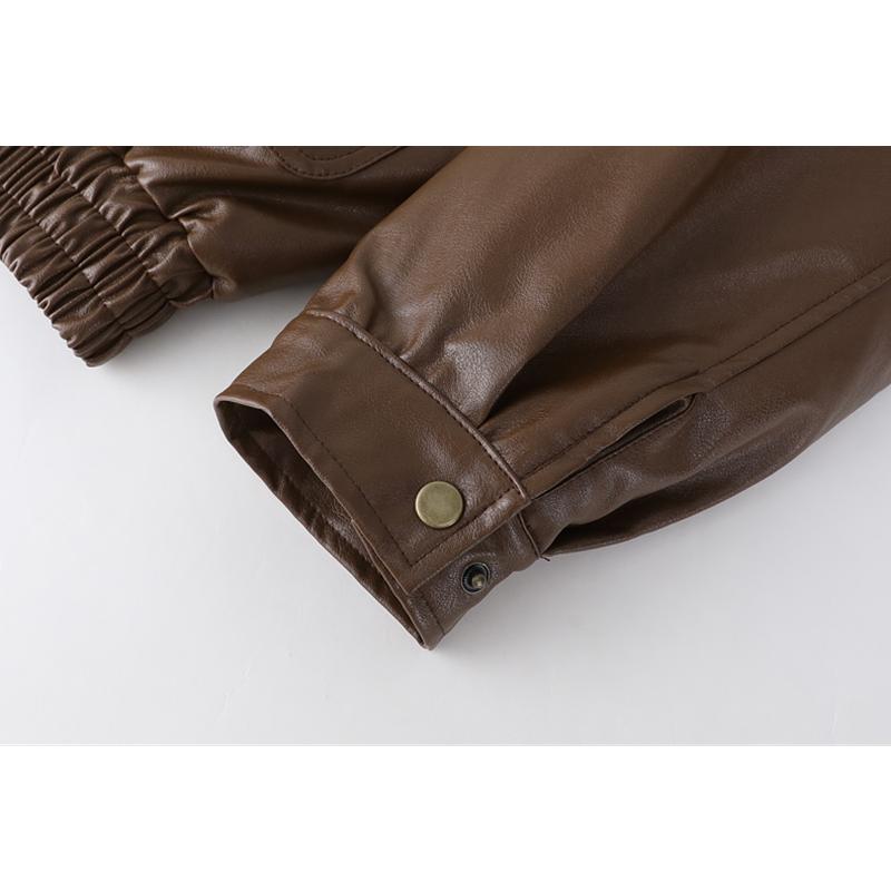 Χειμερινό Γυναικείο Παλτό από Ψεύτικη Γούνα με Γούνινο Γιακά Μαύρο Φαρδύ Παχύ Ζεστό Streetwear Πλούσιο Patchwork Δερμάτινο Ρούχο Τοπ