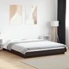 VidaXL Bed Frame with LED Lights Black 150x200cm Engineered Wood, Bedroom Furniture, Slatted Base, Bed of 3281092
