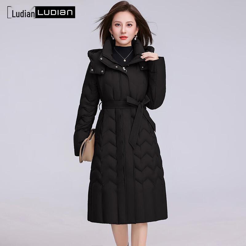 LUDIan Women s Long 90% Down Winter Parka L