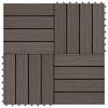 Day and Night - Day and Night Deep Relief Porch Tiles WPC 1 M² Dark Brown 11 Units
