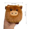 Llavero de Peluche de Vaca de las Tierras Altas Escocesas Kawaii Adornos de Animales de Peluche Lindos Colgante de Peluche Súper Suave Accesorios para Coche Regalo de Navidad