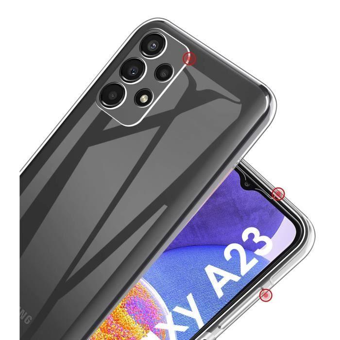 Skal - Phonillico - Samsung Galaxy A23 - Transparent - 360 Heltäckande - Skydd Fram och Baksida