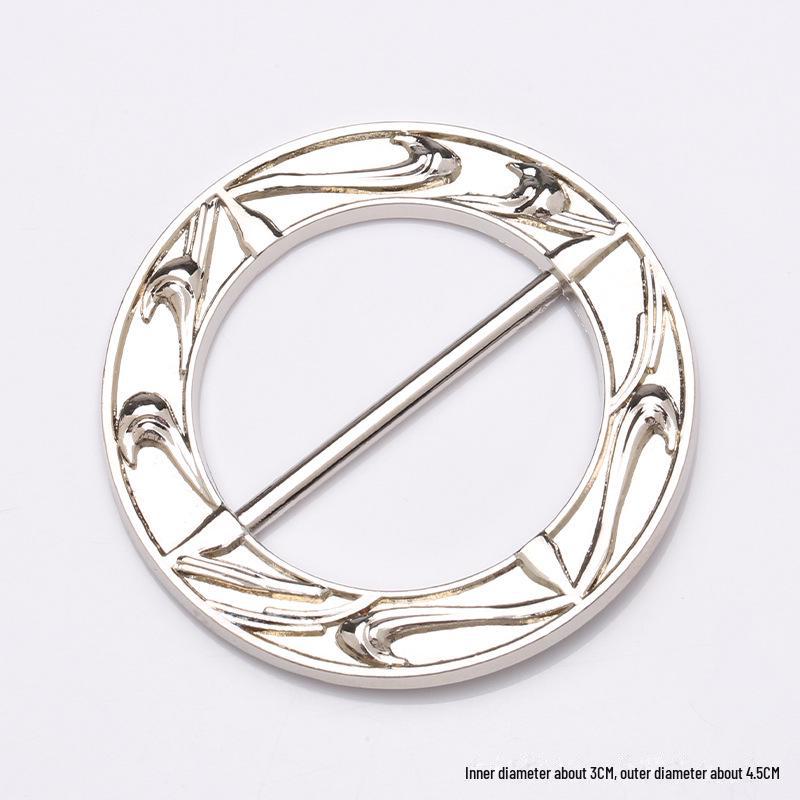 

Металлическое кольцо с надписью «Японское слово» для шарфа и пряжки для рубашки