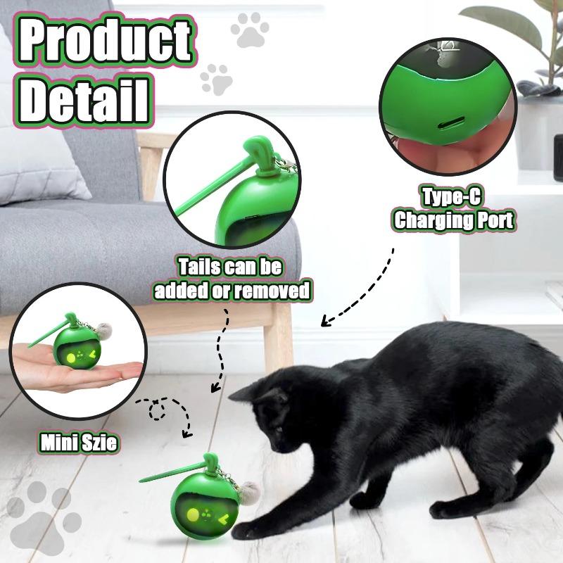 Smart Electric Cat Toy Green Pink Pet Ball Cat Interactive Exercise Fun Toy Keep the Cat from Being Lonely Multiple Play Style