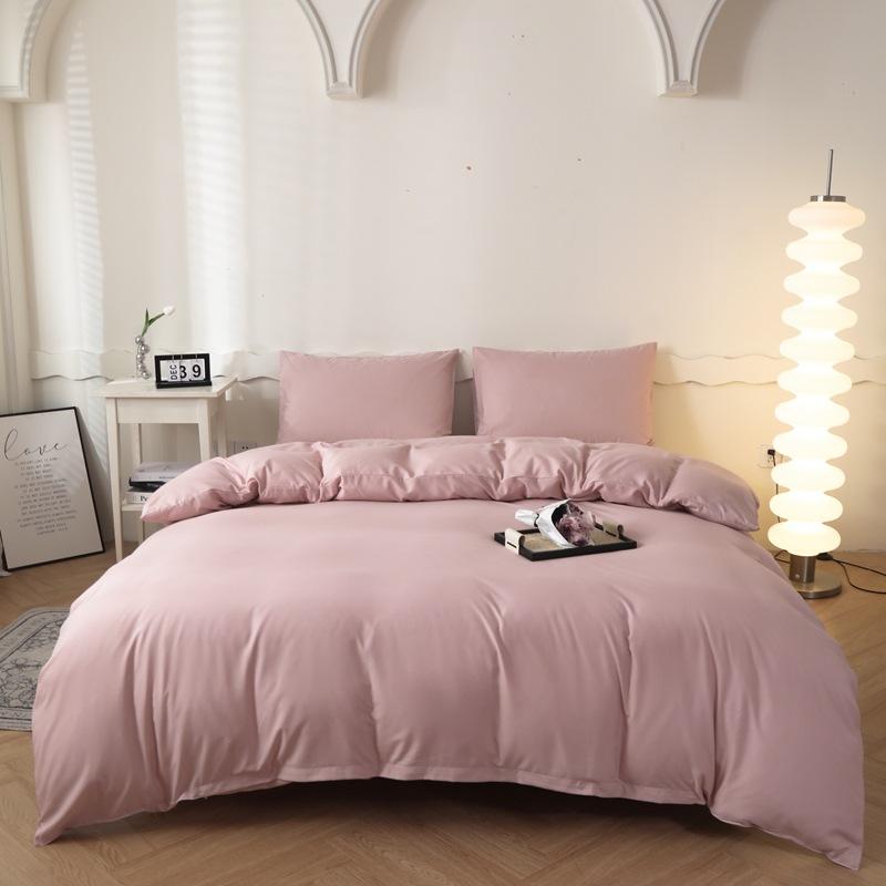 1Pc Simple Solid Color Washed Cotton Quilt Cover Skin Friendly Breathable Bedding for Seasons King Queen Size Comforter Cover