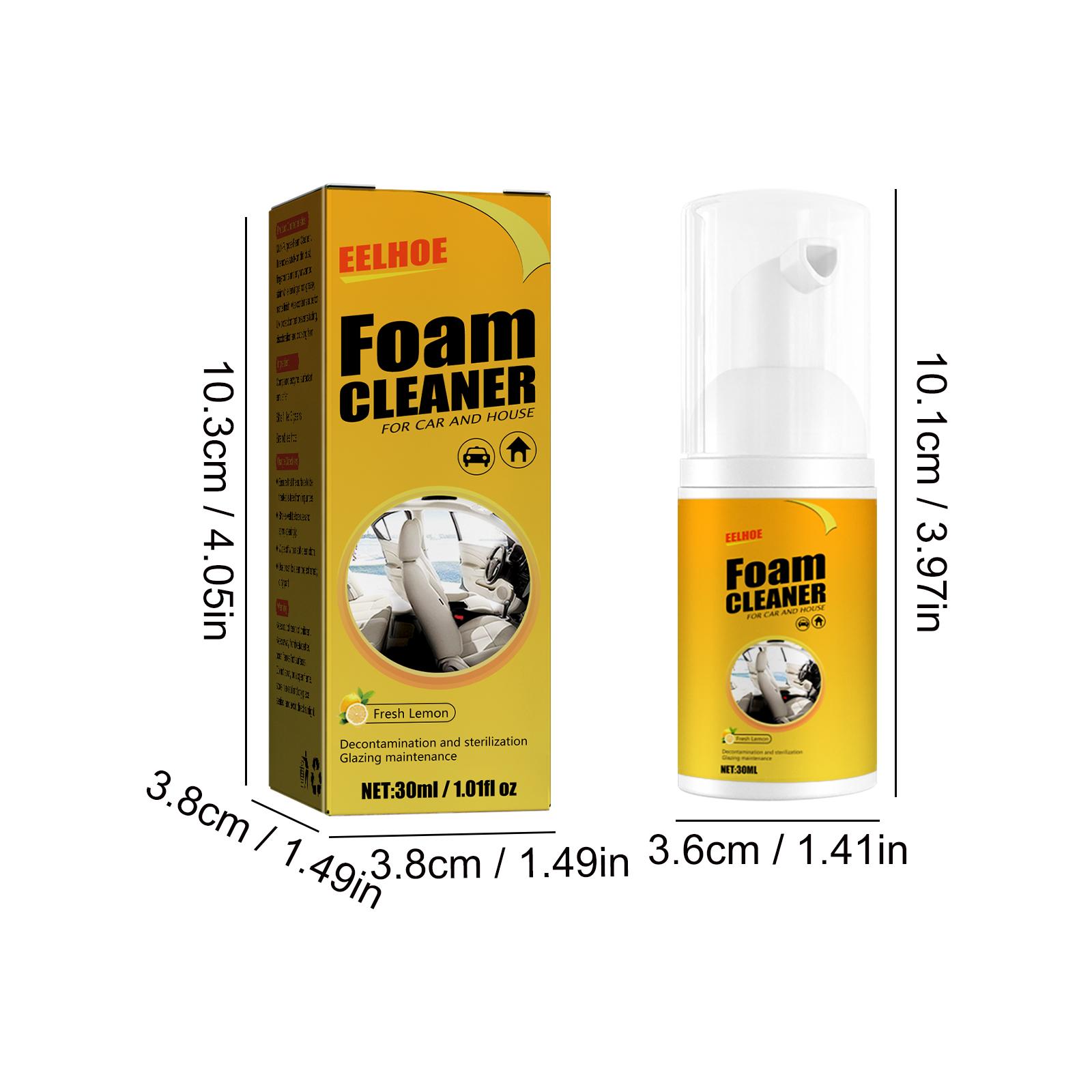 

30/60/100 мл Многоцелевой пенный очиститель Кожаный очиститель Спрей для удаления Автомойка Автомобильный интерьер Бытовые чистящие средства Удаление пятен