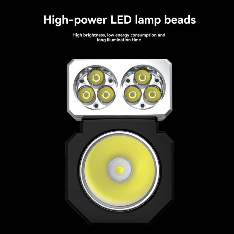 Dual Light Source Searchlight: Super Bright LED + Powerful White Laser.USB-C Rechargeable for Long-Range Targeting, Night Fishing, Marine, Security