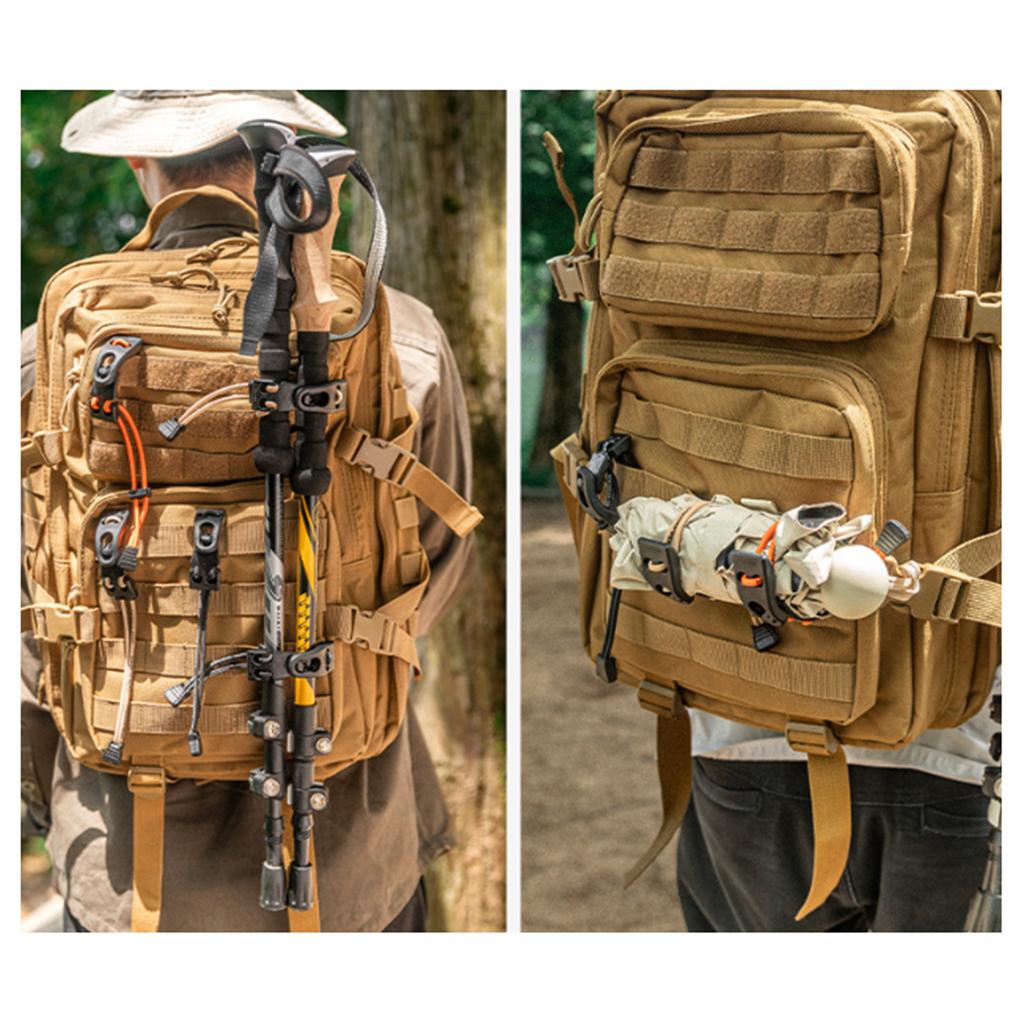 Outdoor Backpack Expansion Buckle Extended Webbing Clip Outdoor Bag Fixed Rope Adjustable Thick Elastic Rope Enduring