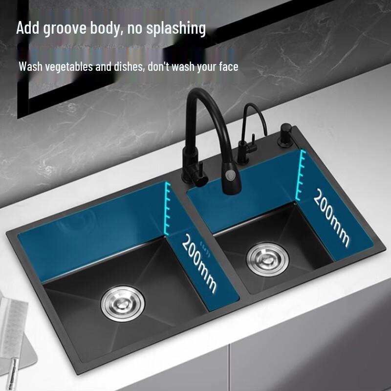 Kitchen Double-Bowl Sink Set