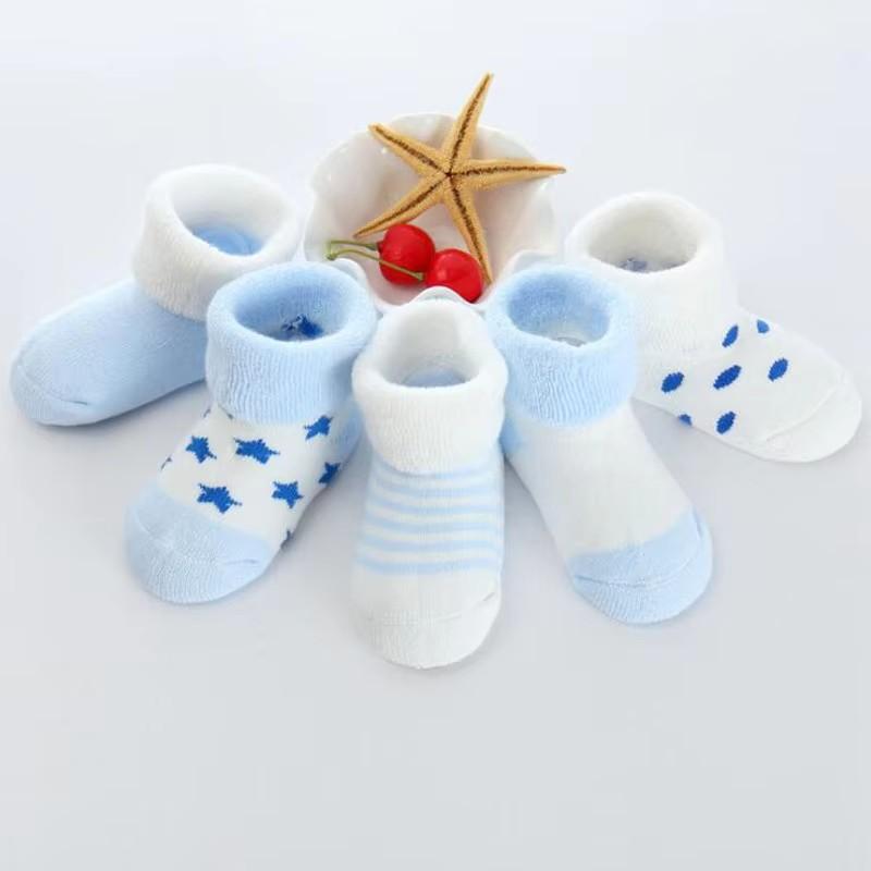 5Pair New warm baby toddler socks cartoon cotton autumn and winter baby foot socks