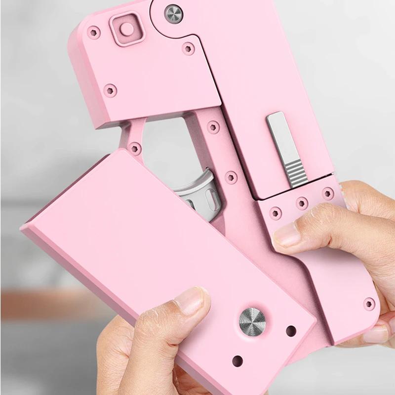 Mini Toy Gun Adult Creative Mobile Phone Case Folding Soft Mobile Spray Phone Soft Bullet Life Card Cop357 Throwing Shell Gun