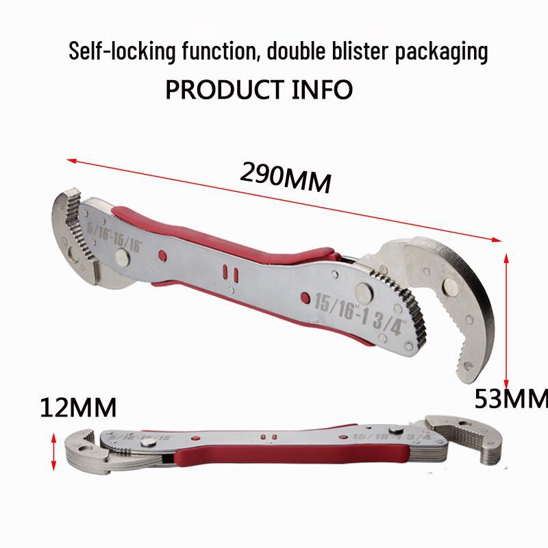 Beiyou Universal 9-45mm Magic Wrench & Pipe Plier CN plug (adapter included)