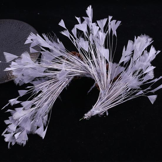 10-12" Natural Rooster Coque Tail Feather Mardi Gras Craft for Carnival Party Masquerade Stage Performances Costume Decoration