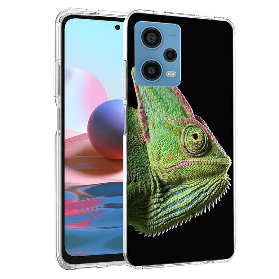 

Забавный чехол для телефона с хамелеоном и дикой природой Для Redmi Note 13 12 14 15 Pro Plus 13R 11 11T 11E 11S 10 Pro 10S 9 9S Чехол Прозрачный ТПУ Redmi Note 12 Pro 4G