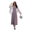 2026 Summer Korean Spaghetti Strap Dress & Sun Protection Shirt Set