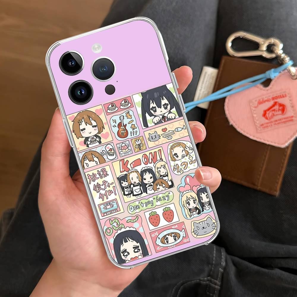 

Anime Girl K-ON Phone Case For Iphone 17 16 15 11 13 14 Pro Max 7 8 Plus X Xr Xs Max Se2020 12mini Transparent Cover iphone17Pro