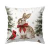 Christmas Winter Animals Pillowcase Bedroom Sofa Cushion Cover 100% Polyester Living Room Cushion Pillowcase Home Decor