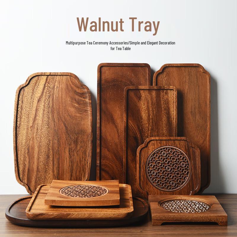 Walnut Wood Square Tea & Serving Tray