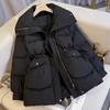 Winter Kurzer Stehkragen Verdicken Brotjacke Puffer Oberbekleidung Damenjacke Kordelzug Baumwollgepolsterte Kleidung Daunenmantel Parkas