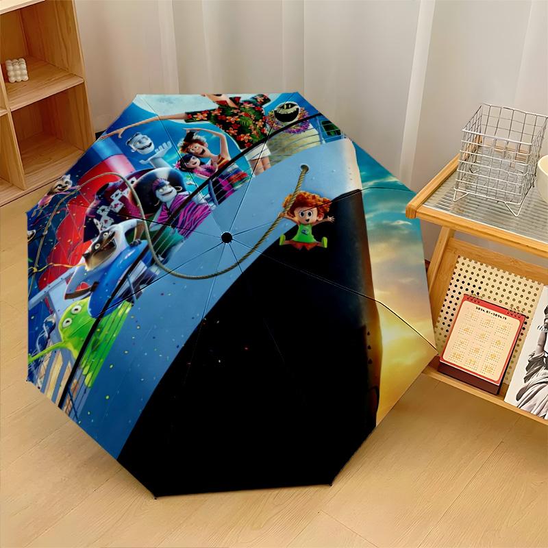 Hotel Transylvania Windproof Auto 8 Rib Folding Umbrella Portable Outdoor Parasol