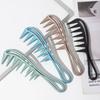 Hair Salon Large Tooth Wide Comb Smoothing Comb Household Oil Head Men'S Back Hollow Comb Styling Tools Barber Accessories