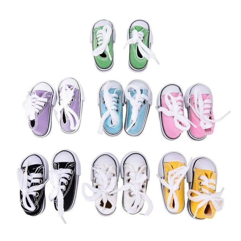 2 Paia Di Mini Scarpe In Tela Per Bambole BJD E Finger Skateboard, Accessori In Cotone, Regalo Creativo Per Bambini, Colore Nero