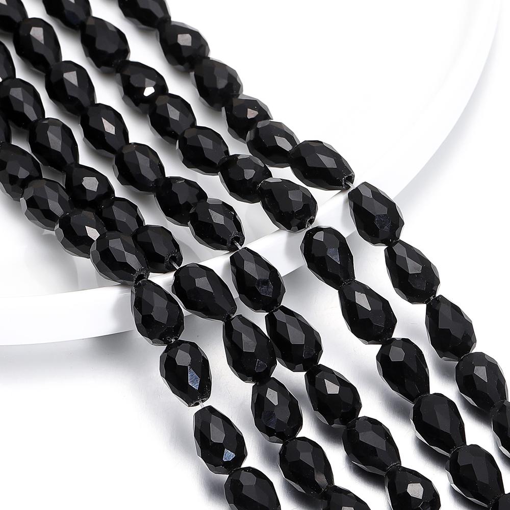 1 Strand 6-12mm Spacer Water Drop Shaped Beads AB Shine Glass Drop Pendant for DIY Earing Bracelet Jewelry Making Accessories