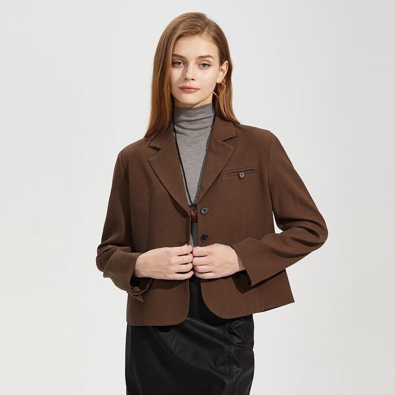 Tatu Women's Chic Versatile Long-Sleeve Short Jacket