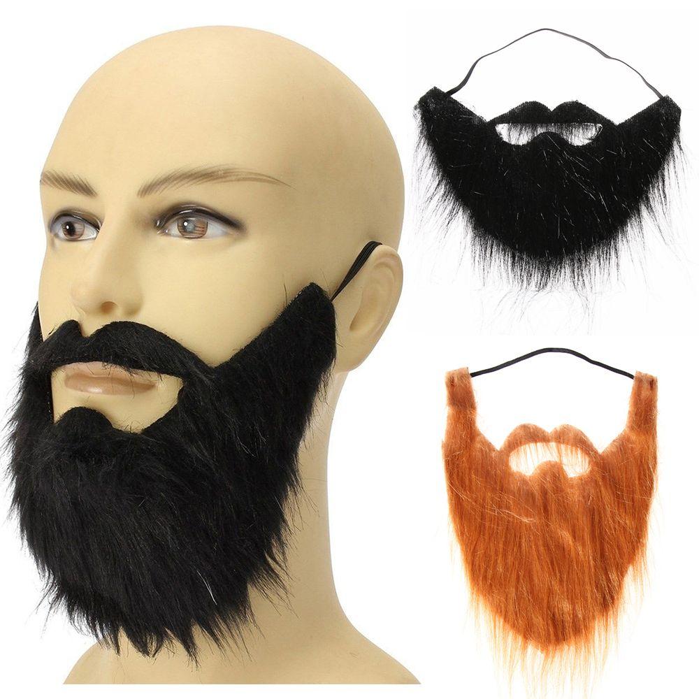 

Prom Props Halloween Party Facial Hair Moustache Wig Fake Beard Fancy Dress чорний