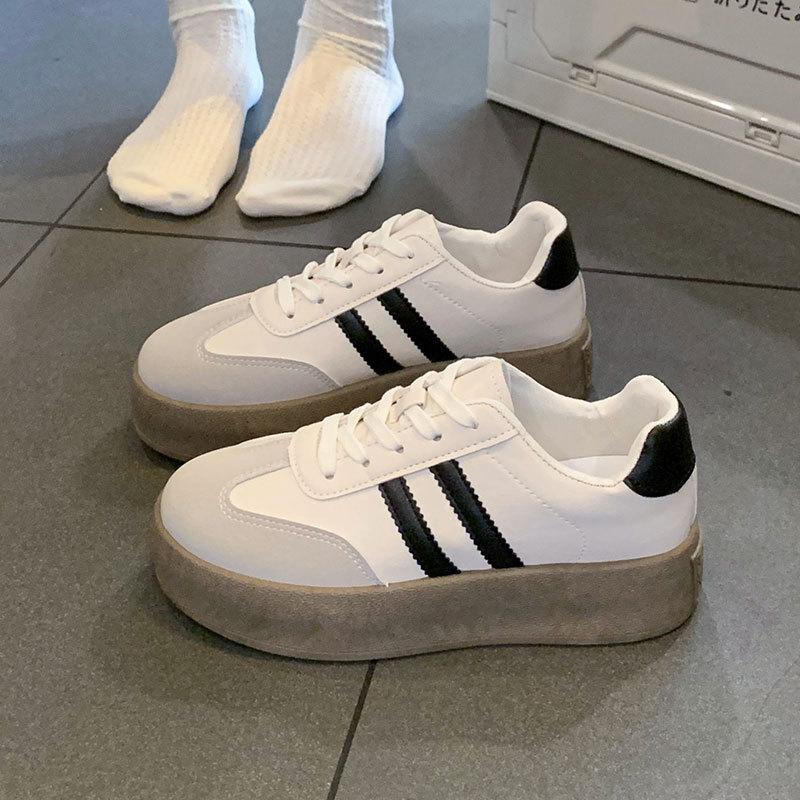 

Sports and leisure board shoes platform-soled versatile little white German training shoes 2025 new popular spring and summer Forrest Gump shoes wome 40 бежевый