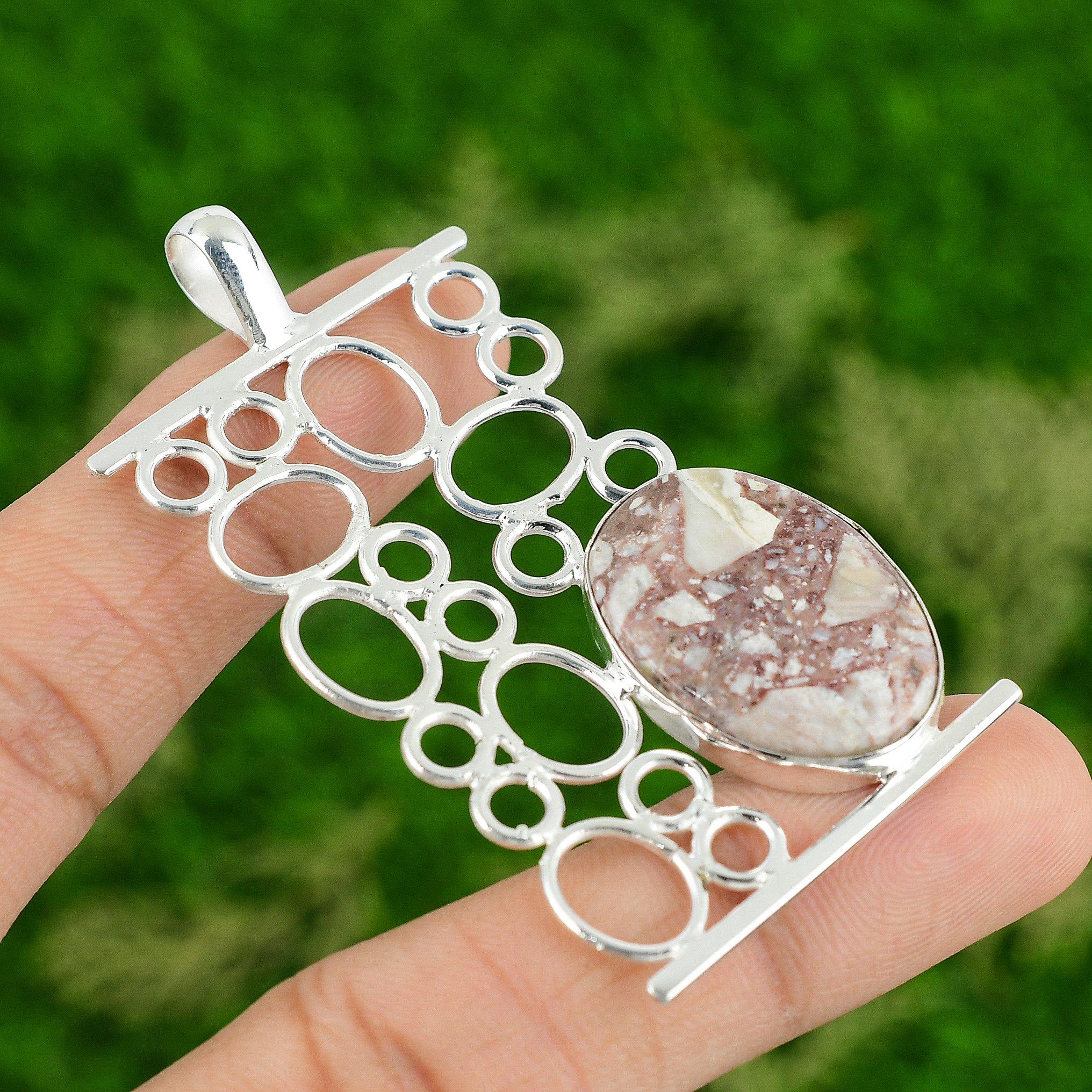 

Red Brecciated Mookaite Pendant 925 Sterling Silver Pendant Handmade Gemstone Jewelry Gifts For Him