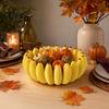 Burr-free Kitchen Bowl 3D Printed Banana Fruit Bowl, Large Capacity Tray Holder, Decorative Candy Snack Shape Food Serving Plate for Kitchen,