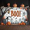 Halloween Decor Ghost Design Halloween Banner Party Banner Colorful Leaves Event Decoration For Outdoor Event Holiday Decoration