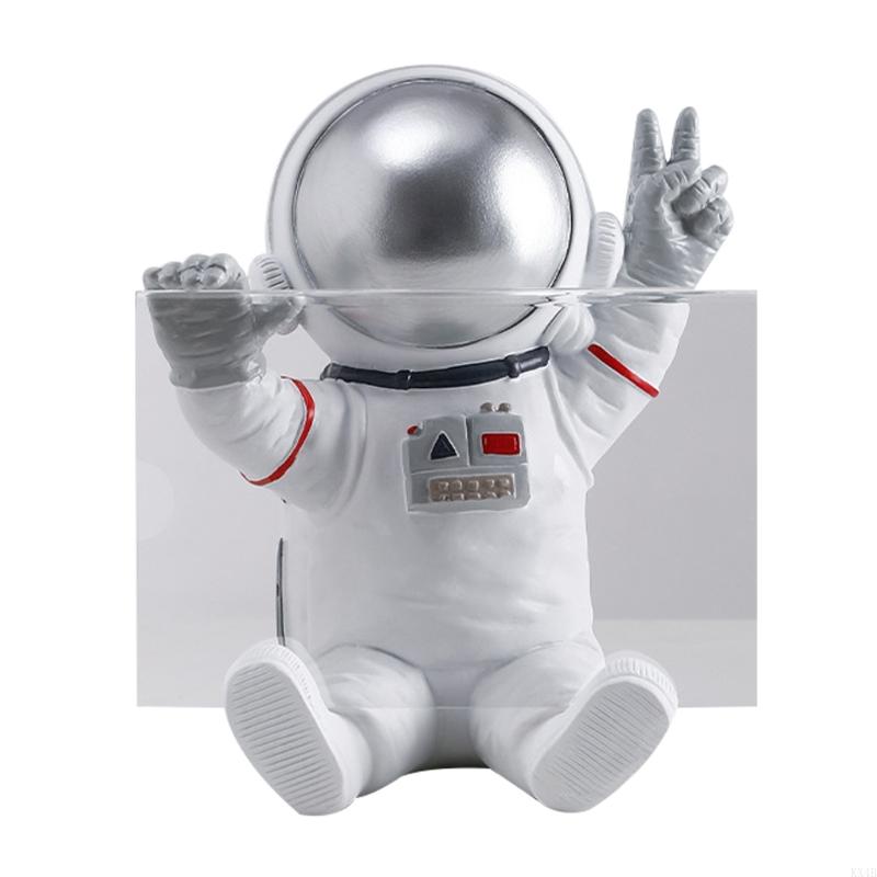 KX4B Nordic for Creative Resin Astronaut Figurine 6 Inch Photo Frame Decorative Picture Display Holder Cartoon Statue Home