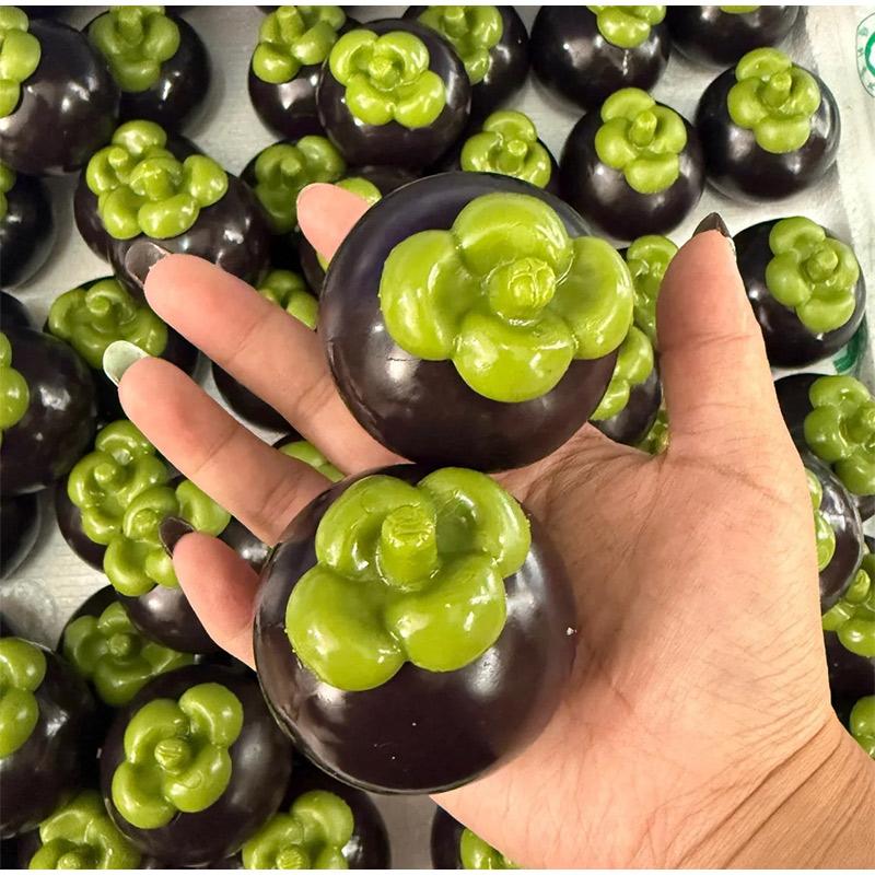 Simulation Mangosteen Squishy Pinch Toys Ball Glitter Petals Slow Rebound Decompress Toys Stress Relief Sensory Pinch Toy Gift