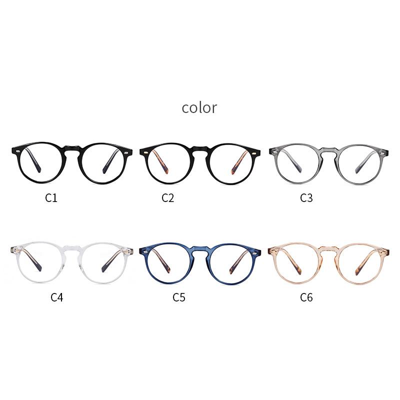 TR90 Blue Light Blocking Round Eyeglasses for Women Men Students Prescription 0 to -6 0 Nearsighted Optical Glasses