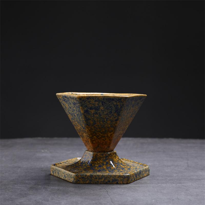 Creative Ceramic Cup Light Luxury Coffee Cup Saucer Set Retro Design Water Cup Afternoon Tea Cup