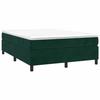 Cadre de lit avec matelas - Maison Exclusive - Velours vert foncé - 140x200cm - 2 places