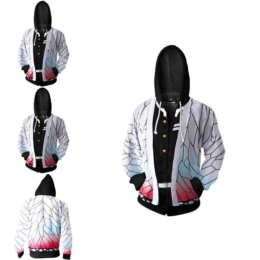 Soft And Durable Demon Slayer Kimetsu No Yaiba Kochou Shinobu Hoodie With Vibrant 3d Pattern Design