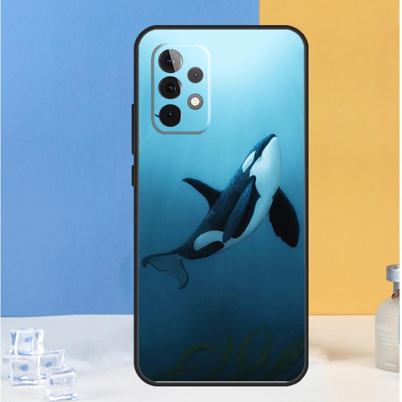 Cartoon Whale For Samsung Galaxy A54 A34 A14 A13 A33 A53 A36 A05 A06 A16 A32 A52 A55 A35 A15 A56 A26 Case