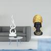 Modern Resin Flame Figurine And African Woman Sculpture Creative Desktop Ornament for Home Office