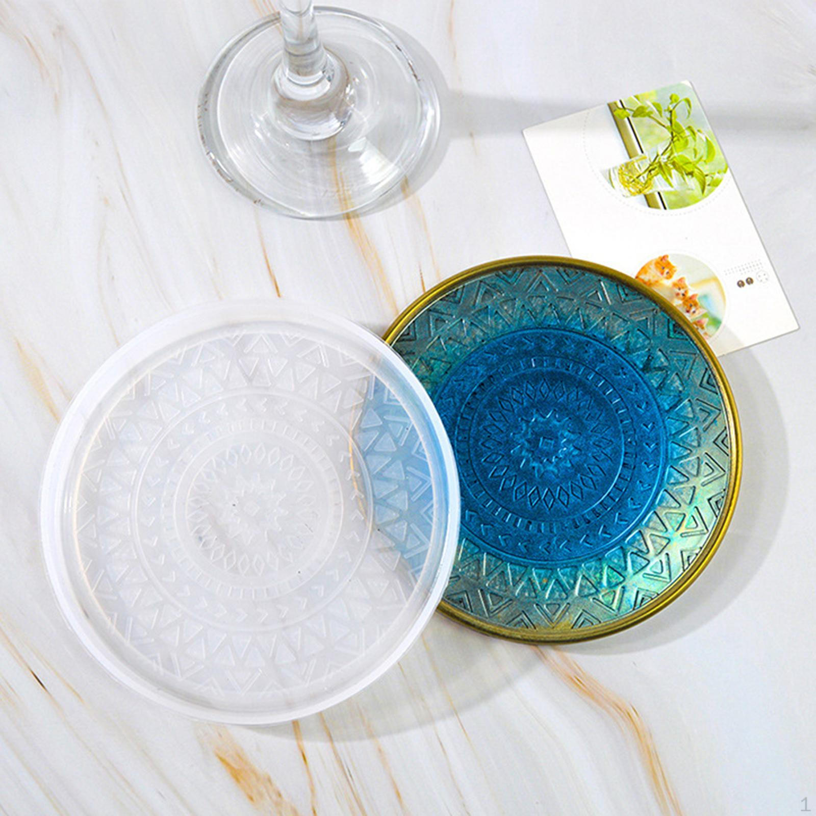 

Coaster , 2 PCS Silicone for Resin Casting, Set, Round Epoxy Making Cups