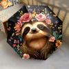 1 PC Automatic Folding Umbrella - Sloth Pattern, Portable & Foldable Design with 8 Ribs, Christmas Birthday Gifts