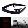ANGRONG 2x Red LED Rear Bumper Reflector Brake Stop Tail Light Black Lens For VW Transporter T6 2015 Onwards