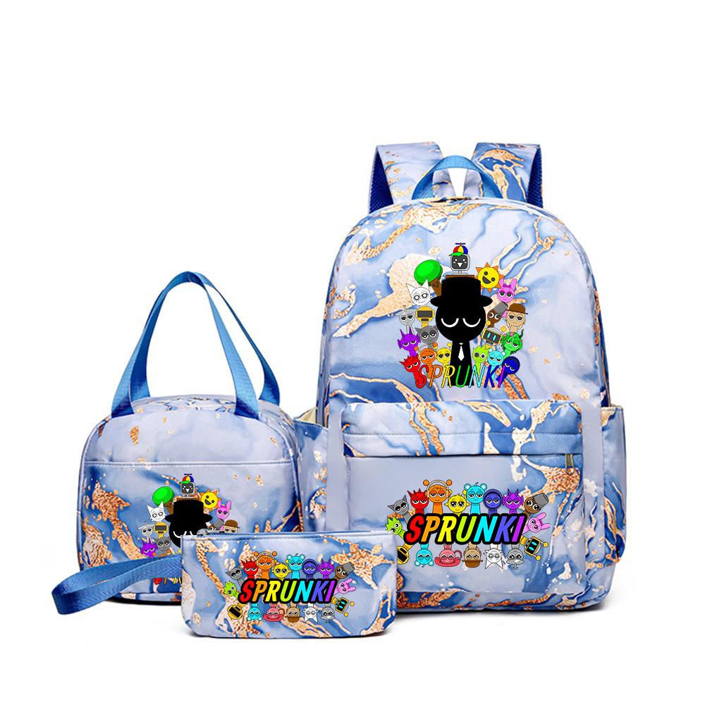 New Rhythm Box Heat Transfer Backpack Sprunki Music Game Primary and Secondary School Children's Schoolbag